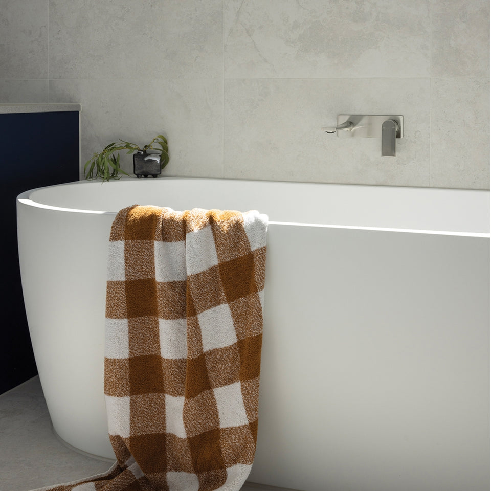 Phoenix Teel SwitchMix Wall Basin / Bath Mixer Set 200mm Brushed Nickel (Complete Kit)