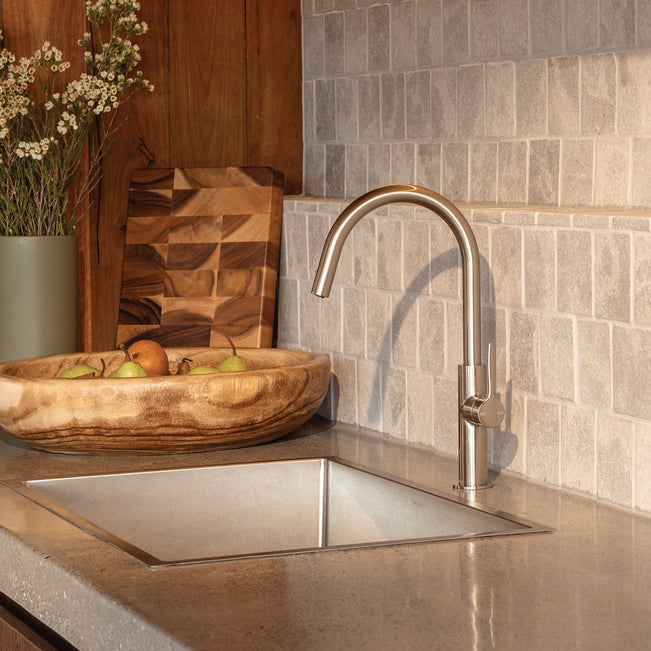 Main Phoenix Sink Mixer 190mm - Brushed Nickel 139-7330-40-1 - The Blue Space