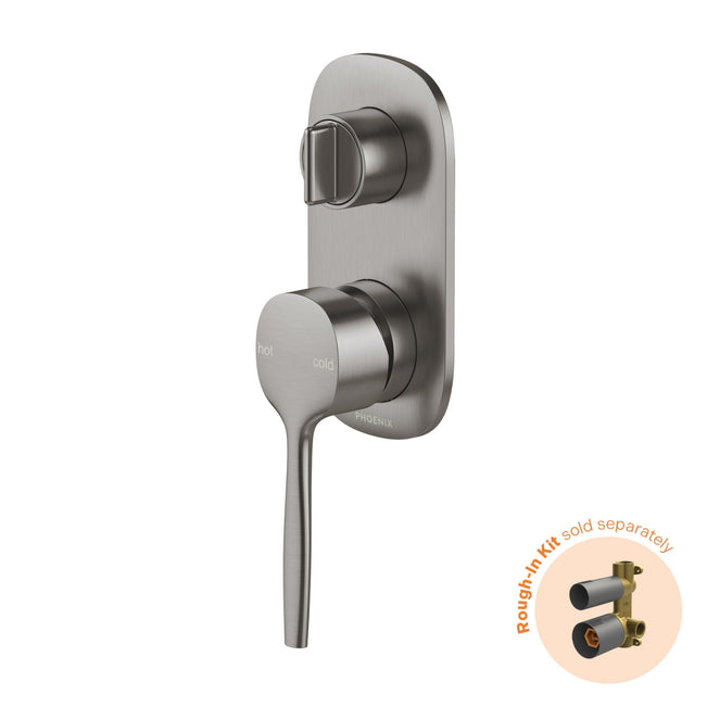 Phoenix Switchmix Shower Bath Diverter Mixer Fit Off Kit Only - Brushed Carbon 139-2940-31-1 - The Blue Space