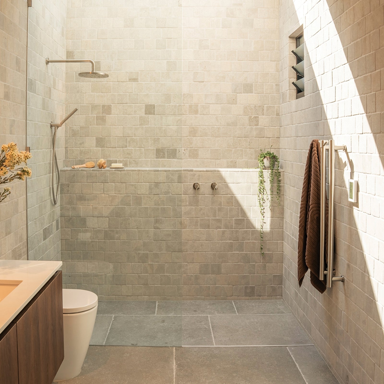 Lifestyle 1 Phoenix Switchmix Shower Wall Mixer Complete Kit - Brushed Nickel 139-2800-40-1 - The Blue Space