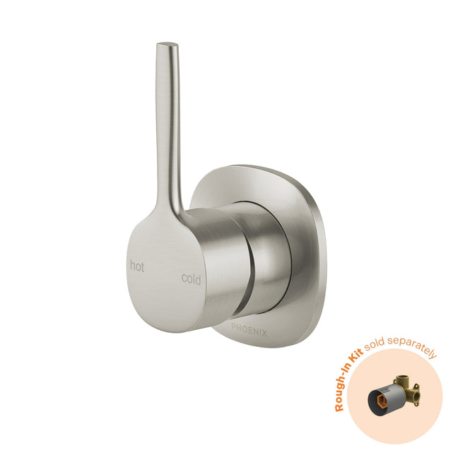 Phoenix Switchmix Shower Wall Mixer Pin Up Fit Off Kit Only - Brushed Nickel 139-2808-40-1 - The Blue Space