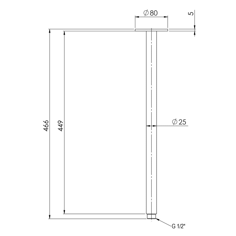 Phoenix Vivid Ceiling Arm 450mm - Brushed Bronze