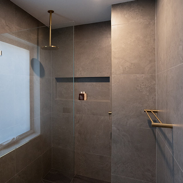 Phoenix Vivid Slimline Double Towel Rail Brushed Gold