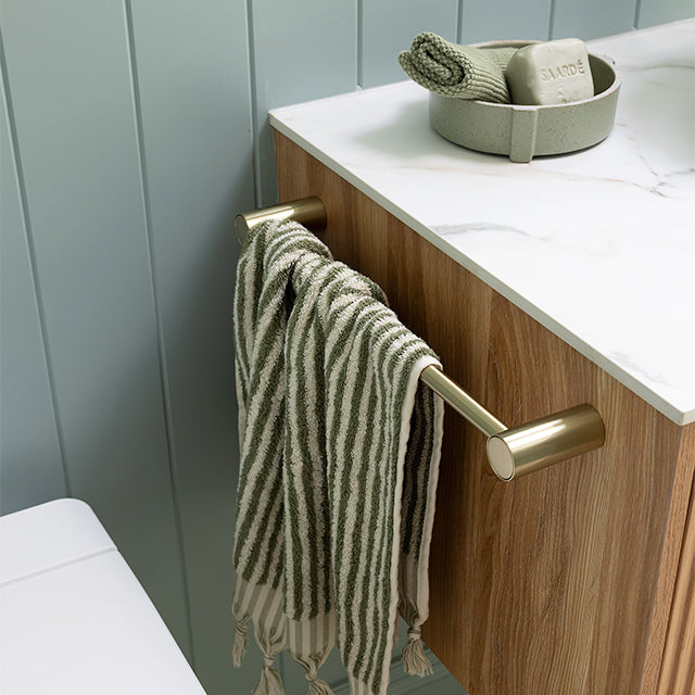 Phoenix Vivid Slimline Hand Towel Rail Brushed Gold