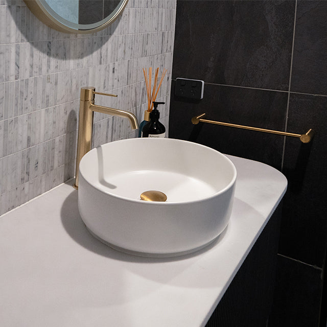 Phoenix Vivid Slimline Hand Towel Rail Brushed Gold