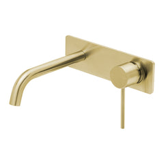 Phoenix Vivid Slimline SwitchMix Wall Basin / Bath Mixer Set 180mm Brushed Gold (Complete Kit)