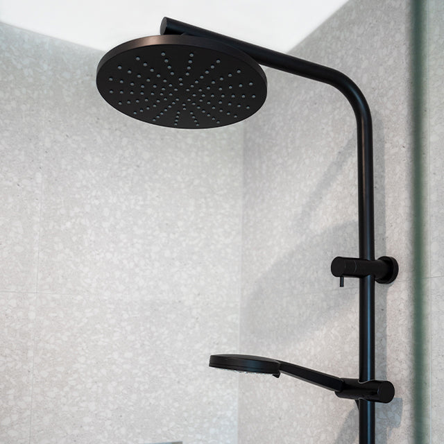 Phoenix Vivid Slimline Twin Shower Matte Black