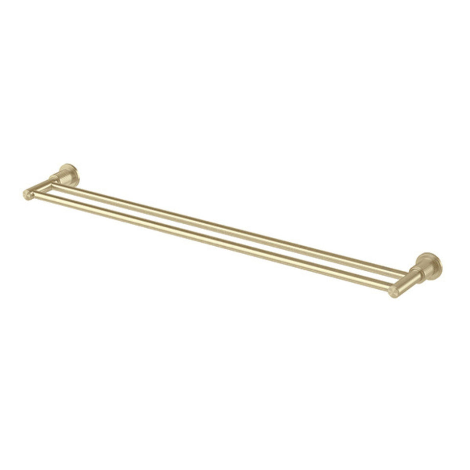 Phoenix Wiltern Double Towel Rail 800mm Brushed Gold