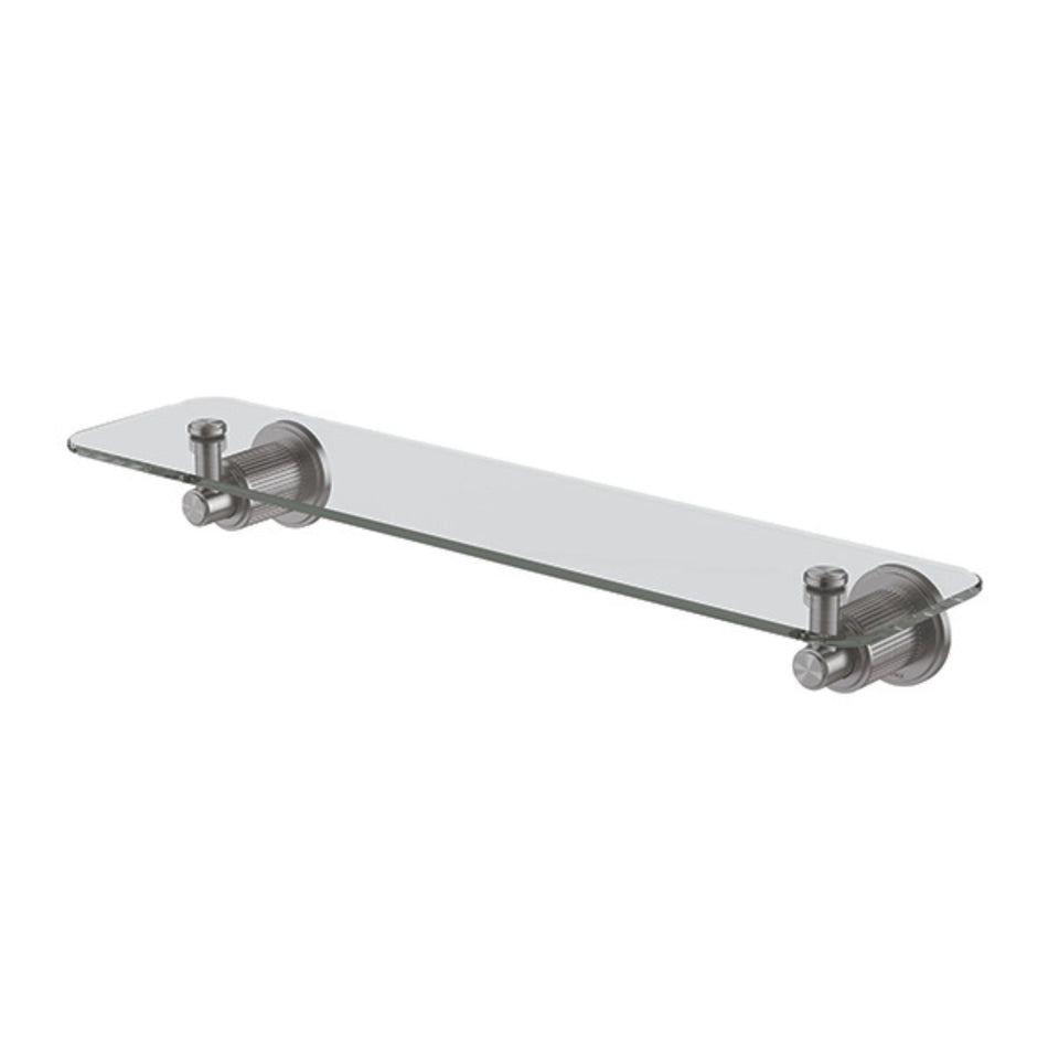 Phoenix Wiltern Glass Shelf 450mm Brushed Carbon