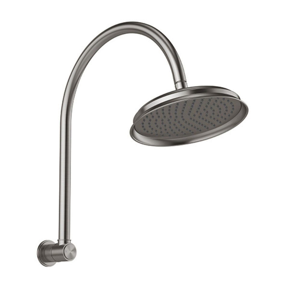 Phoenix Wiltern High-Rise Shower Arm & Rose Brushed Carbon