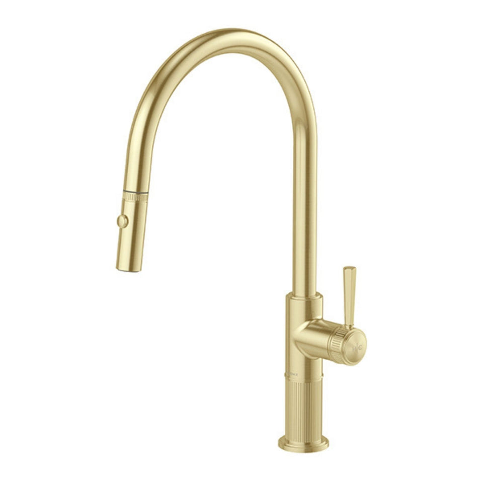 Phoenix Wiltern Pull Out Sink Mixer 230mm - Brushed Gold