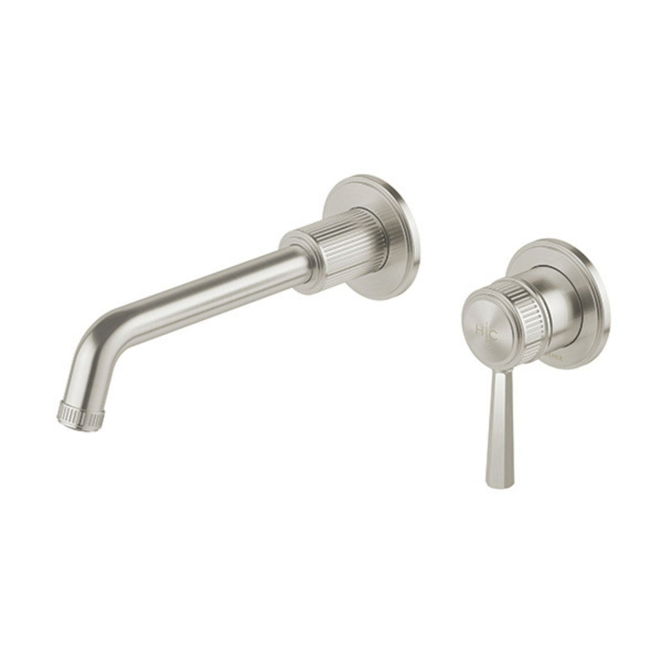 Phoenix Wiltern SwitchMix Wall Basin / Bath Mixer Set 190mm (Complete Kit) - Brushed Nickel