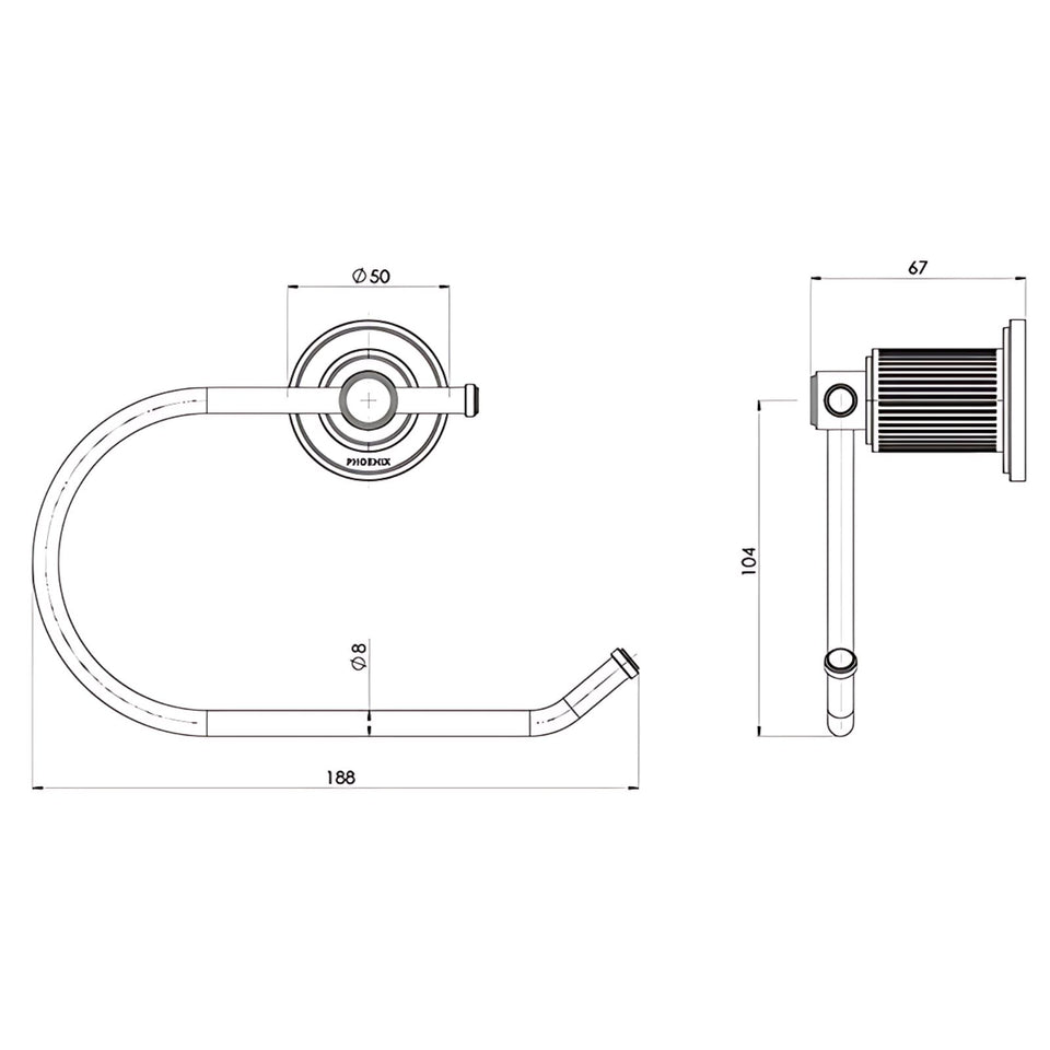 Phoenix Wiltern Toilet Roll Holder Chrome