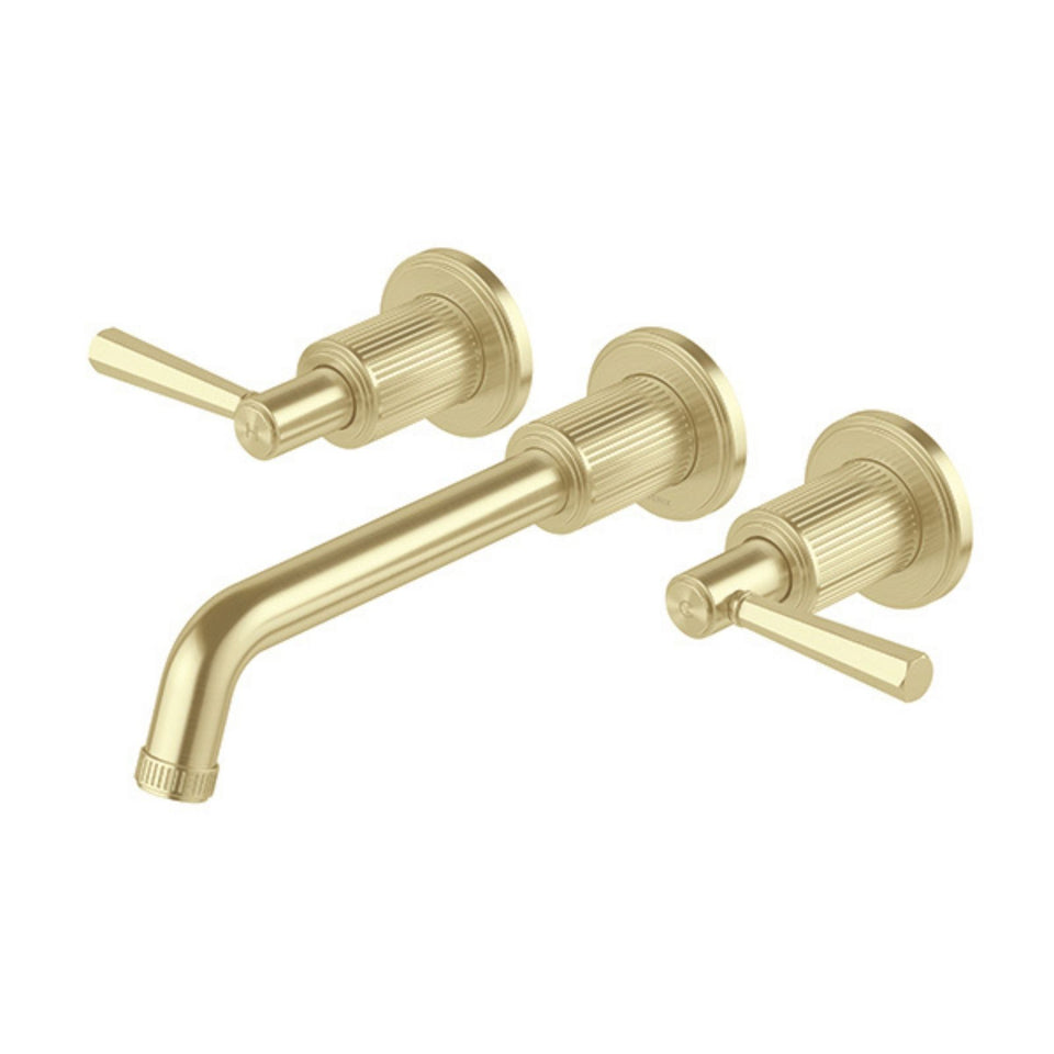 Phoenix Wiltern Wall Basin / Bath Tap Set 190mm - Brushed Gold