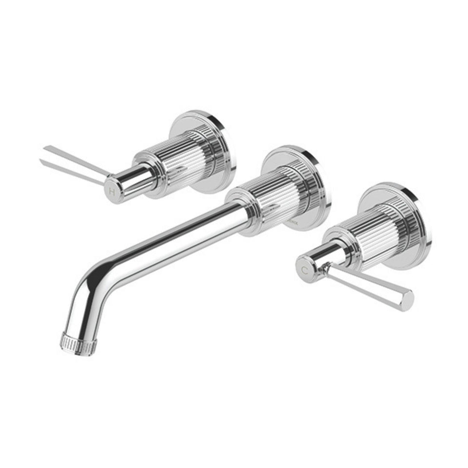 Phoenix Wiltern Wall Basin / Bath Tap Set 190mm - Chrome