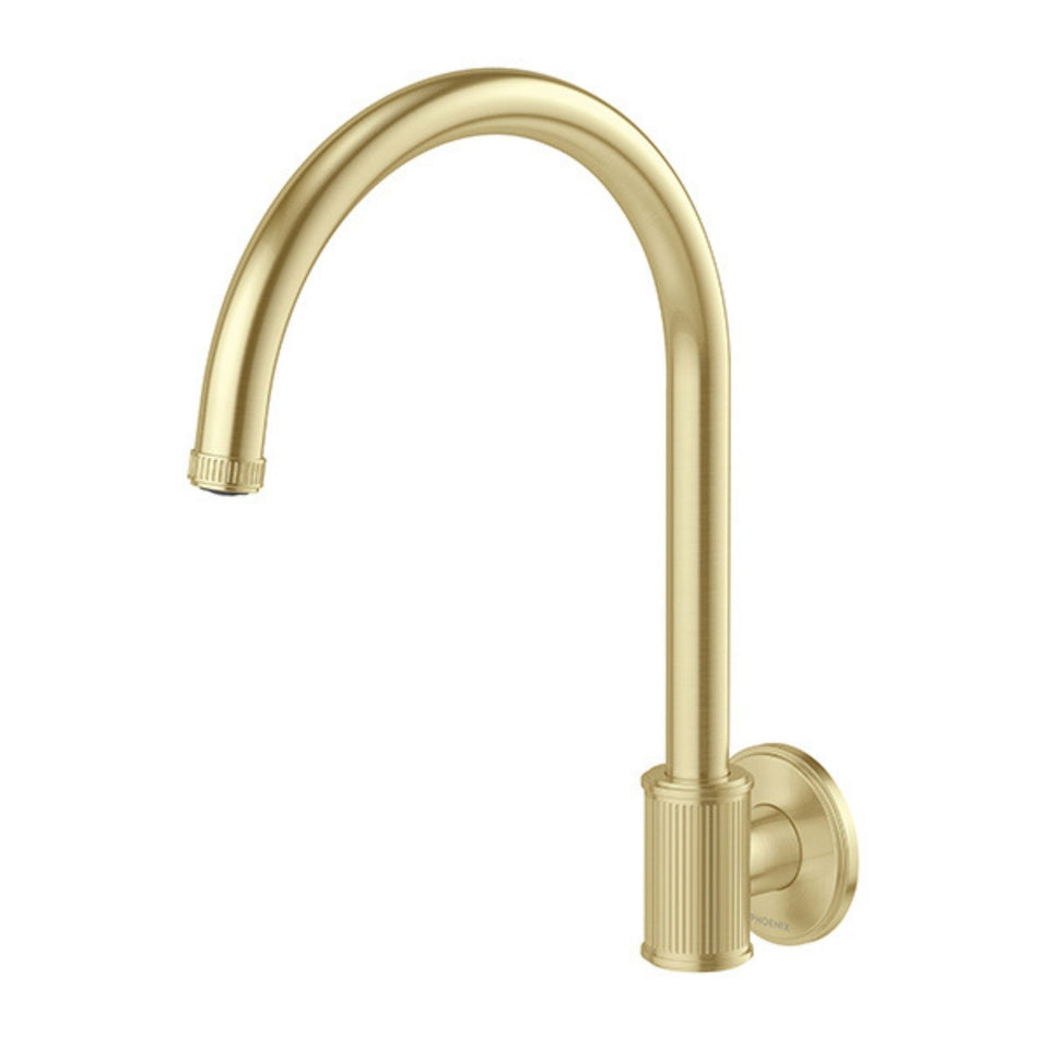 Phoenix Wiltern Wall Sink Outlet 180mm - Brushed Gold