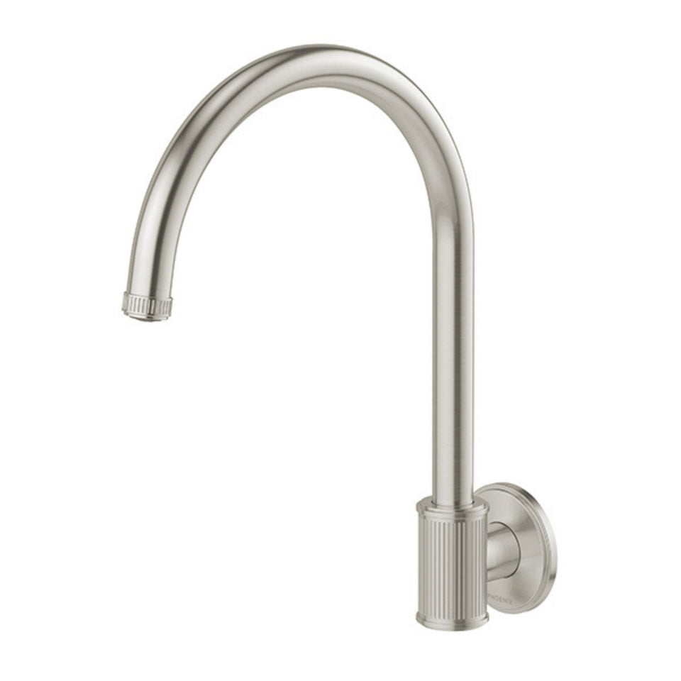 Phoenix Wiltern Wall Sink Outlet 180mm - Brushed Nickel