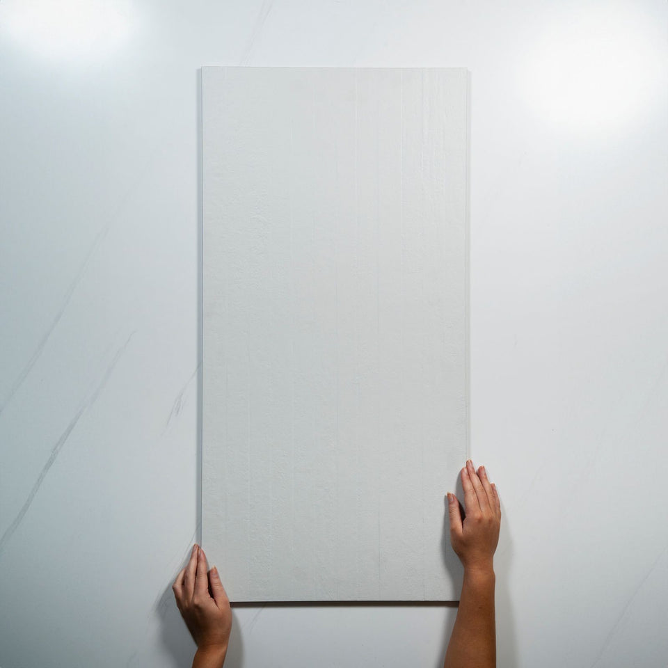 Plastra Linea White Matte Porcelain Tile 450 x 900mm