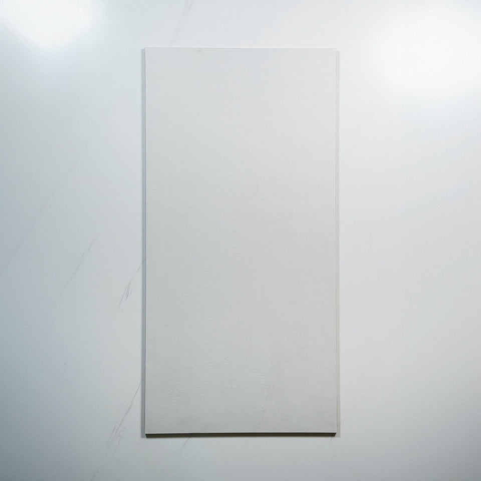 Plastra Smooth White Matte Porcelain Tile 450 x 900mm
