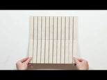 Avorio Cream Travertine Look Matte Porcelain Kit Kat Mosaic Tile