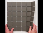 Briq Graphite Unglazed Porcelain Mosaic Tile 48×48mm