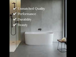 Turner Hastings Narva 1580 MagnaCast Back to Wall Bath - Matte White