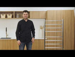 Thermogroup 12V Straight Round Vertical Single Bar Heated Towel Rail Matte Black