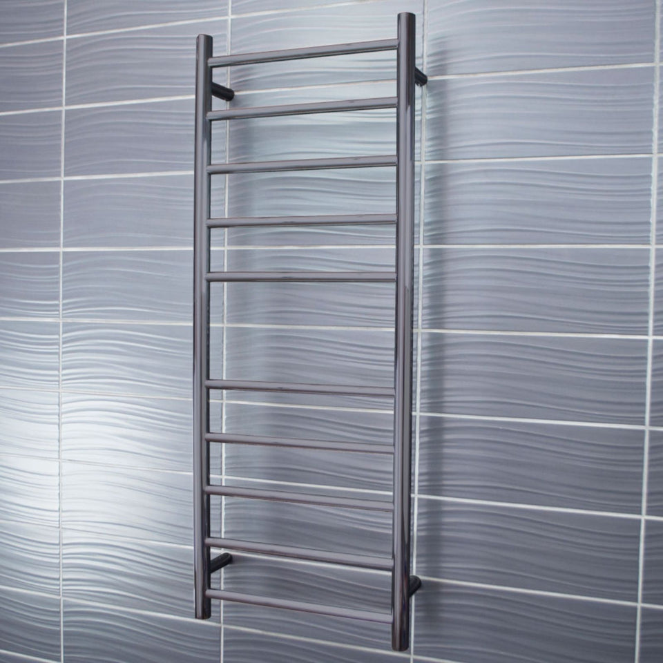 Radiant Heated Round Ladder 430x1100mm - Gun Metal Grey