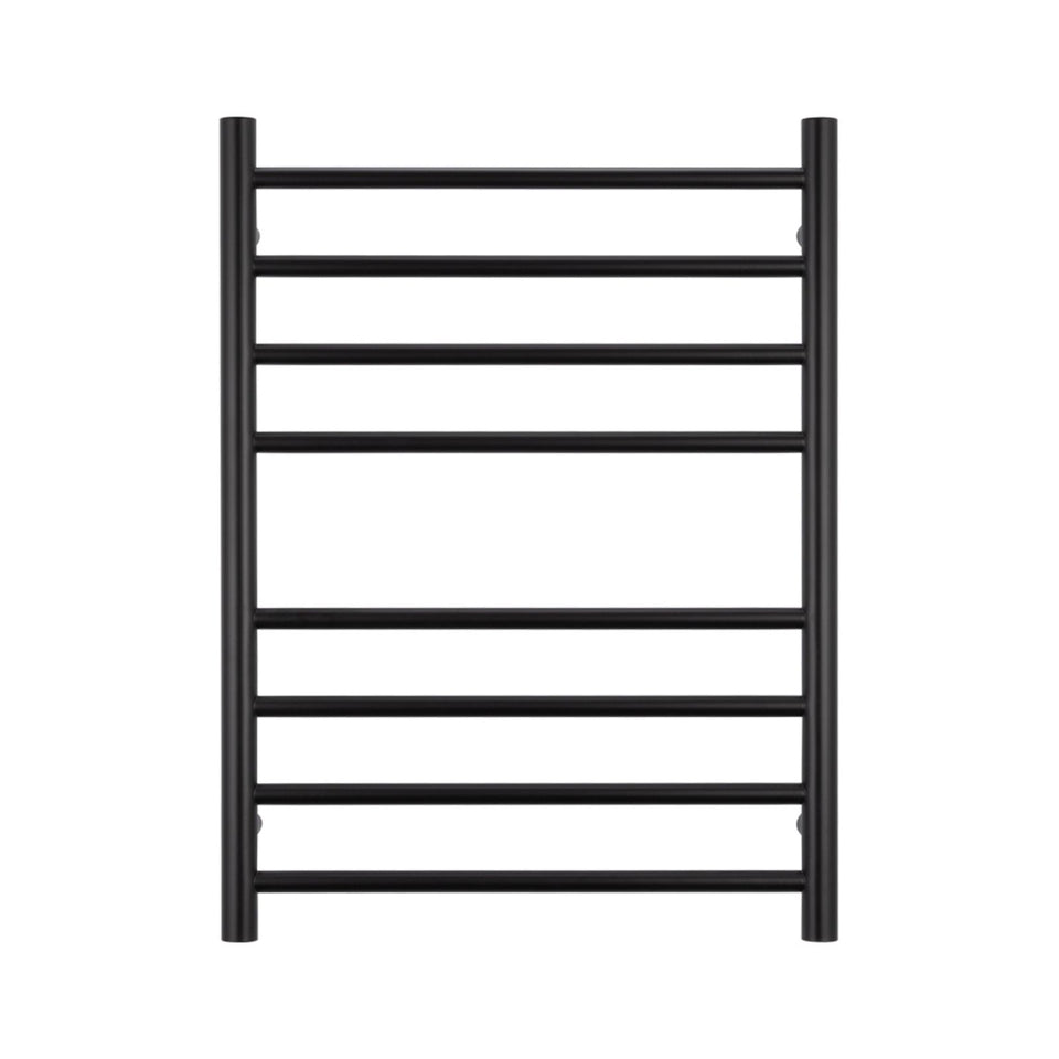 Radiant Round 8 Bar Heated Rail 530mmx700mm Matte Black