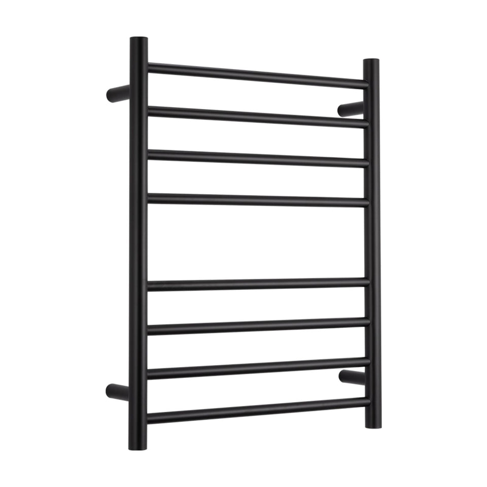 Radiant Round 8 Bar Heated Rail 530mmx700mm Matte Black