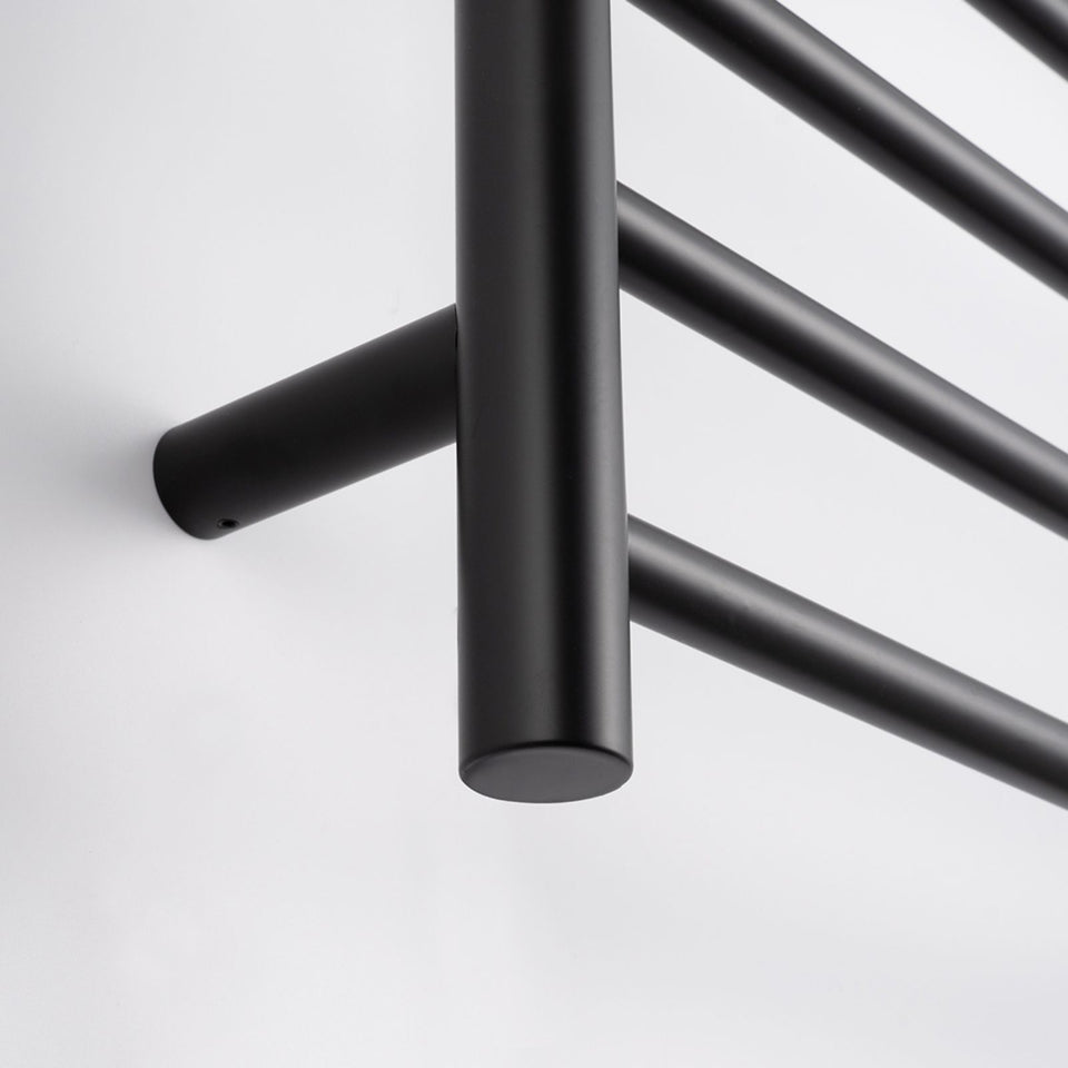 Radiant Round 8 Bar Heated Rail 530mmx700mm Matte Black