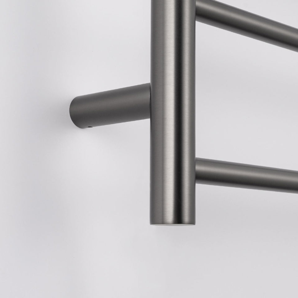 Radiant 10 Bar Round Heated Towel Ladder 600w x 1100h - Gunmetal
