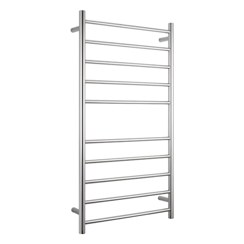 Radiant Round 10 Bar Heated Towel Ladder 600 x 1100 Polished Stainless Steel