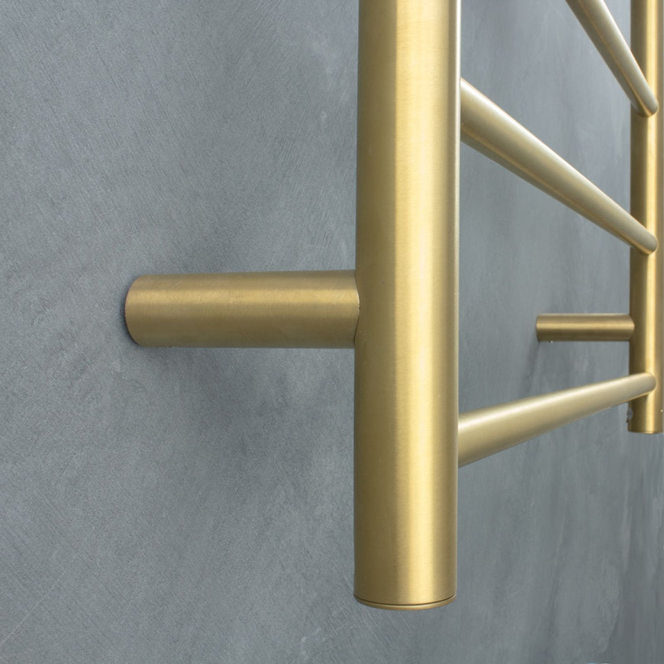 Radiant Round 7 Bar Heated Rail 600mmx800mm Brushed Gold