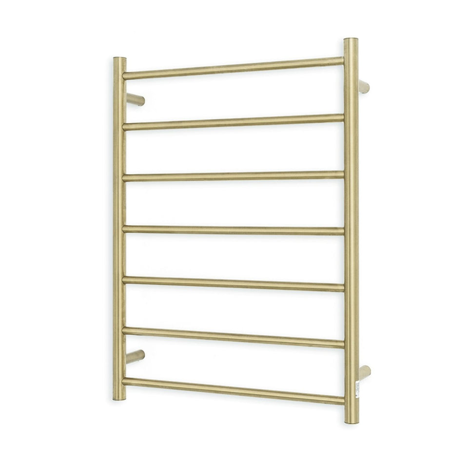 Radiant Round 7 Bar Heated Rail 600mmx800mm Light Gold