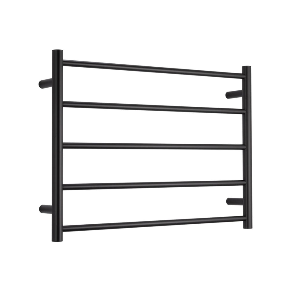 Radiant Round 5 Bar Heated Rail 750mmx550mm Matte Black