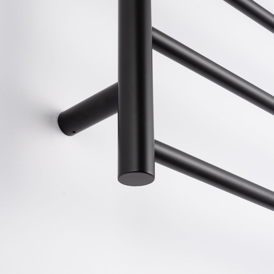 Radiant Round 5 Bar Heated Rail 750mmx550mm Matte Black