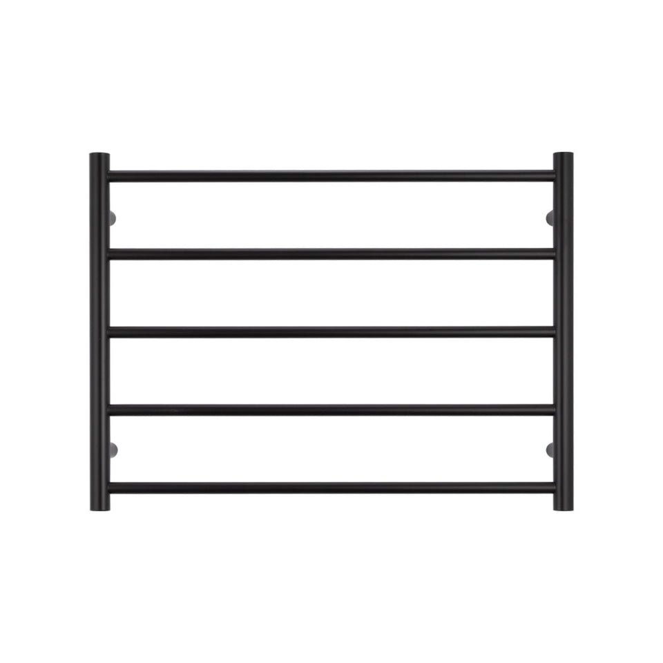 Radiant Round 5 Bar Heated Rail 750mmx550mm Matte Black