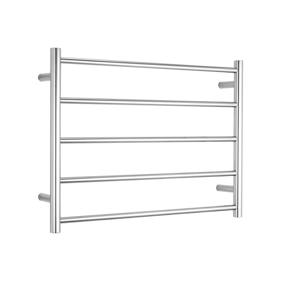 Radiant Round 5 Bar Heated Rail 750mmx550mm Polished Stainless Steel