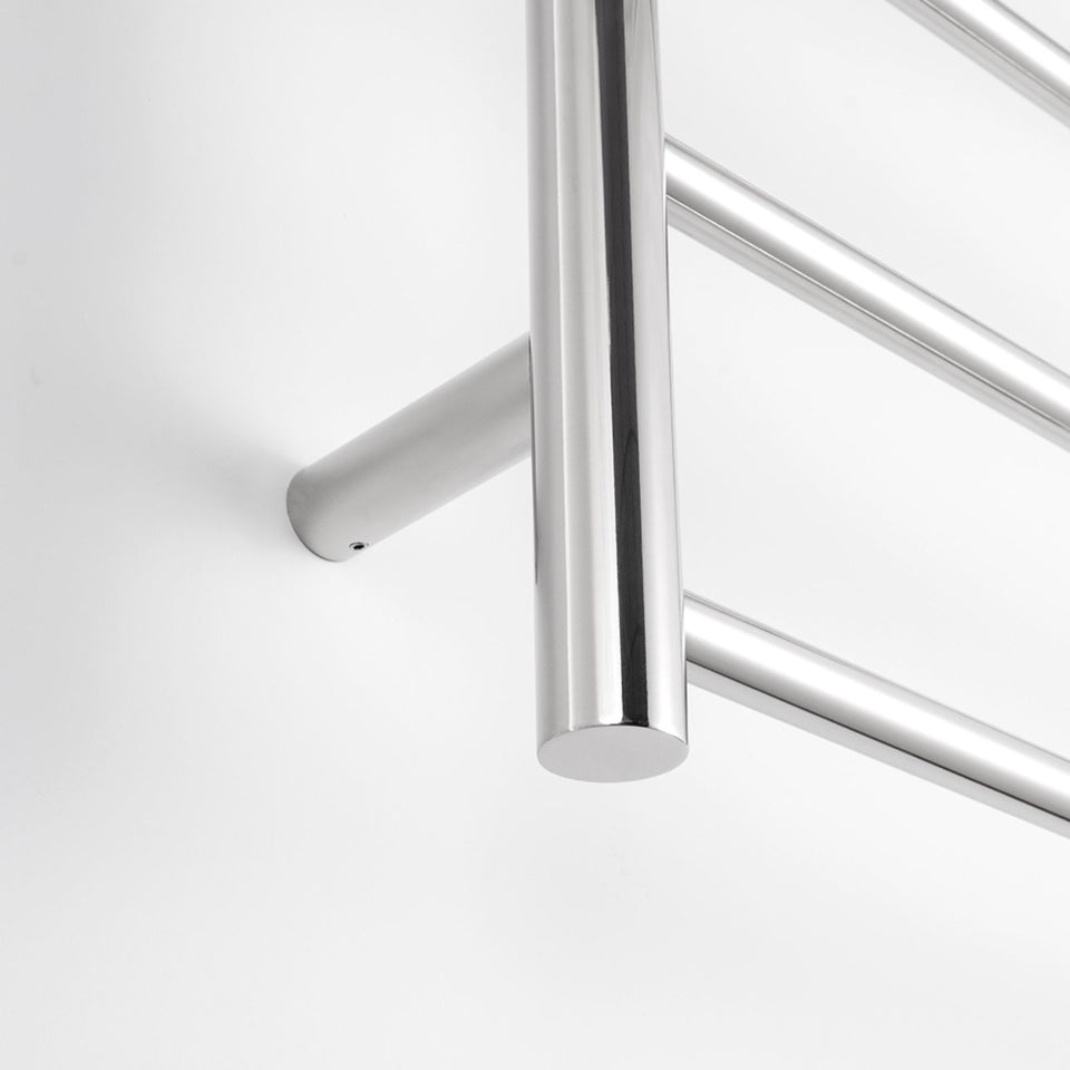 Radiant Round 5 Bar Heated Rail 750mmx550mm Polished Stainless Steel
