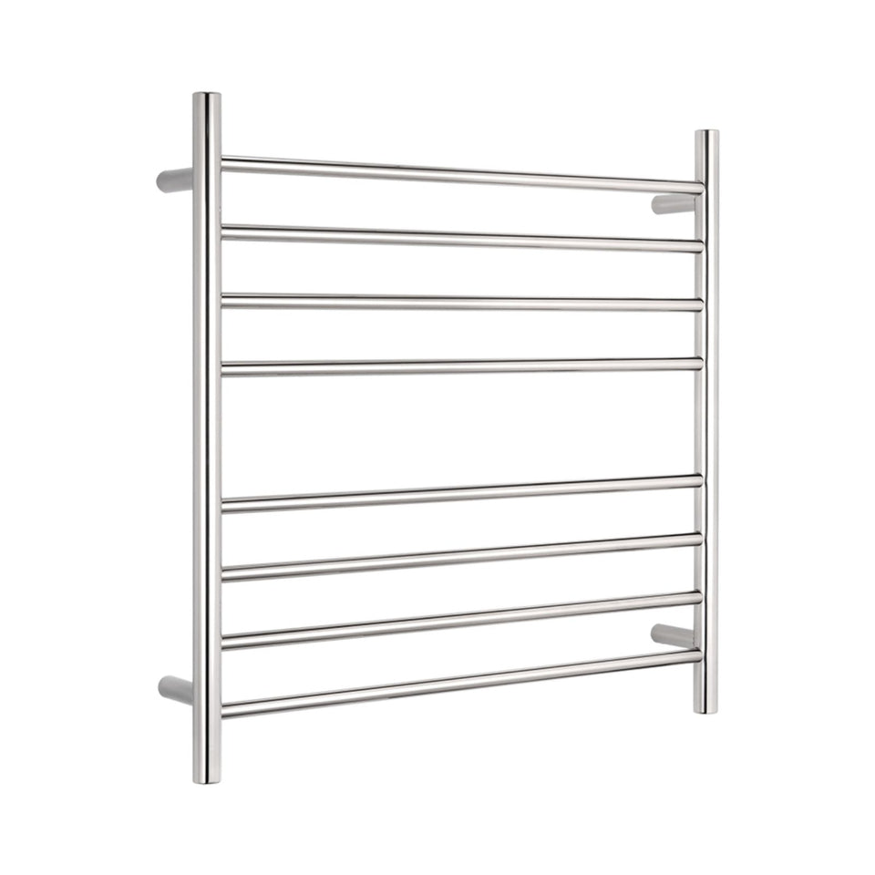 Radiant Round 8 Bar Heated Rail 750x750mm Polished Stainless