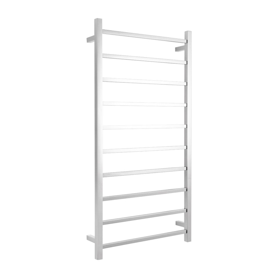 Radiant Square 10 Bar Heated Rail 600mmx1200mm Polished Stainless Steel