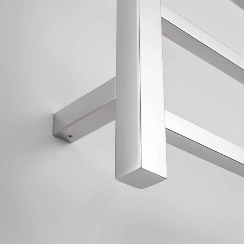 Radiant Square 10 Bar Heated Rail 600mmx1200mm Polished Stainless Steel