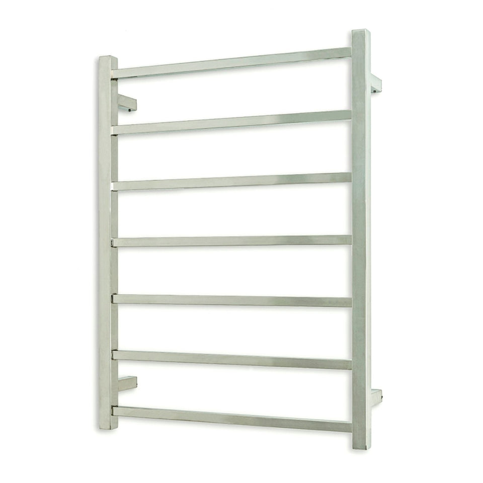 Radiant Square 7 Bar Heated Rail 600 x 800 Polished Stainless Steel