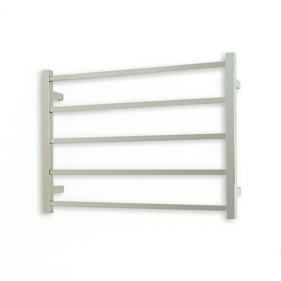 Radiant Square 5 Bar Heated Rail 750mmx550mm Polished Stainless Steel