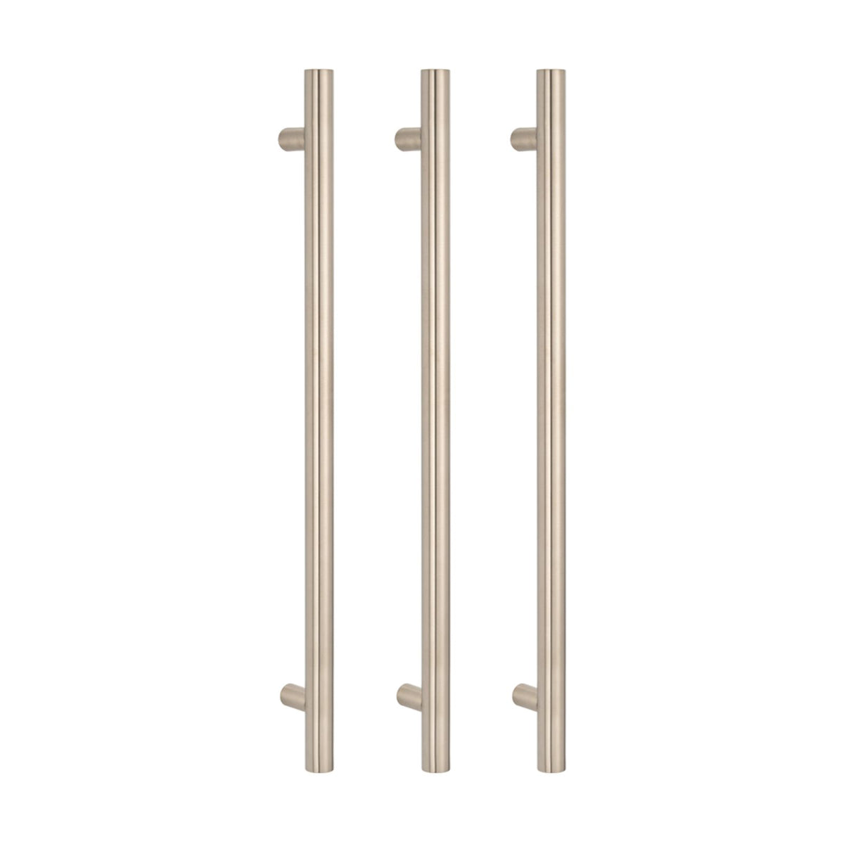 3 Pieces Radiant Heated Vertical towel rail 40 x 950mm Brushed Nickel BN-VTR-950 - The Blue Space