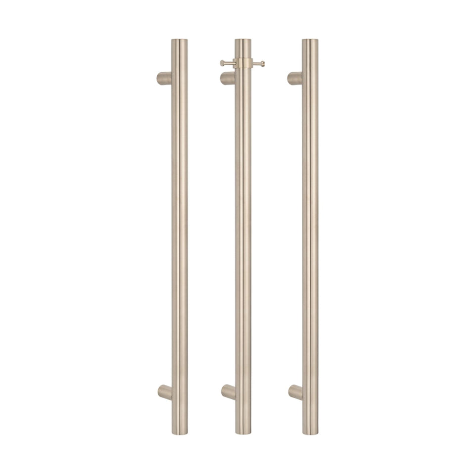 Radiant Vertical Towel Rail 40 x 950mm Brushed Nickel