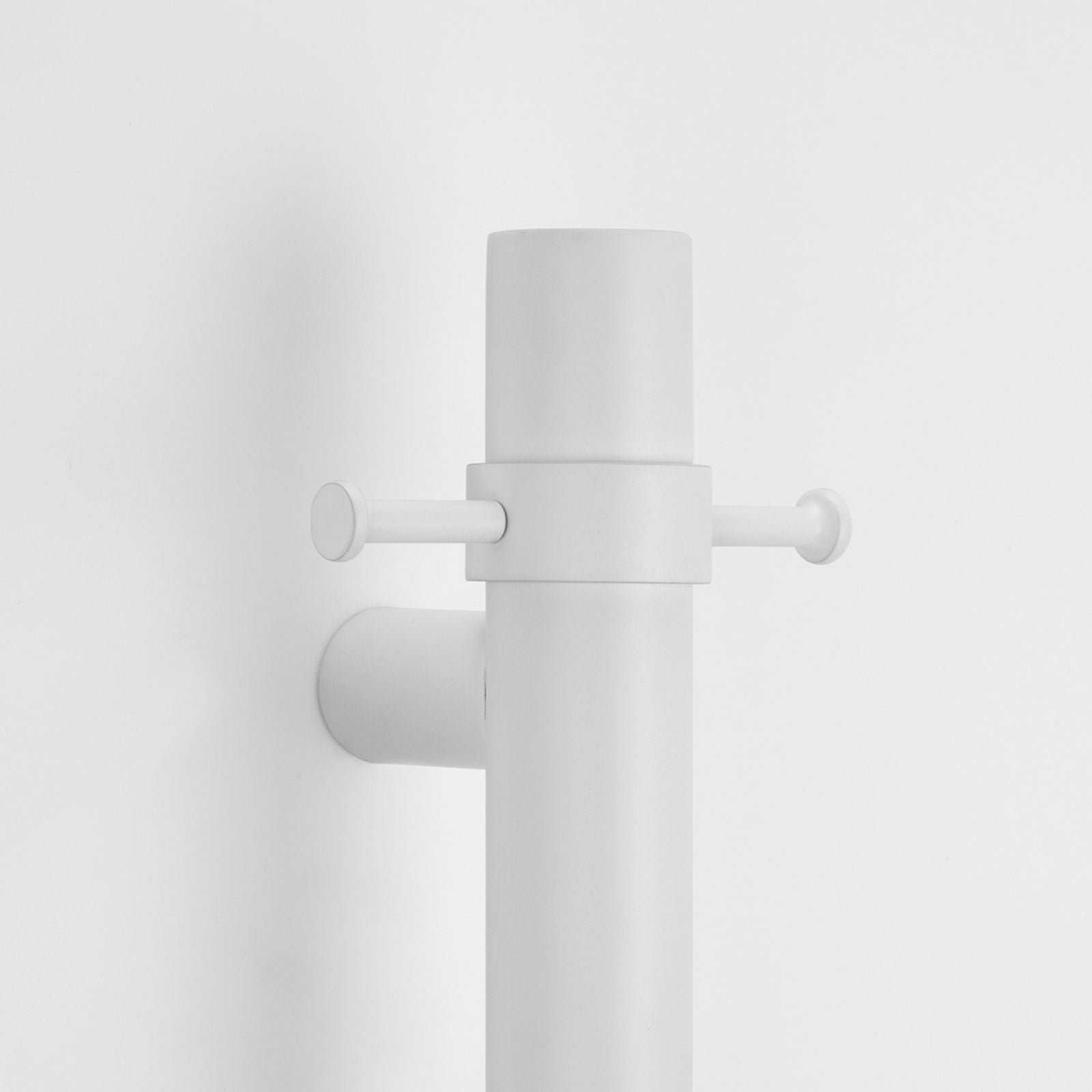 Lifestyle 2 Radiant Heated Vertical towel rail 40 x 950mm Matt White WH-VTR-950 - The Blue Space
