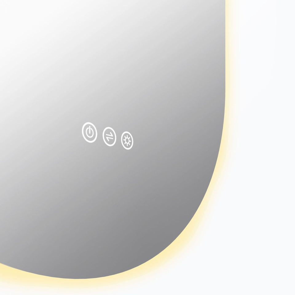 Radiant Kapsel 500mm x 1000mm Frameless LED Mirror