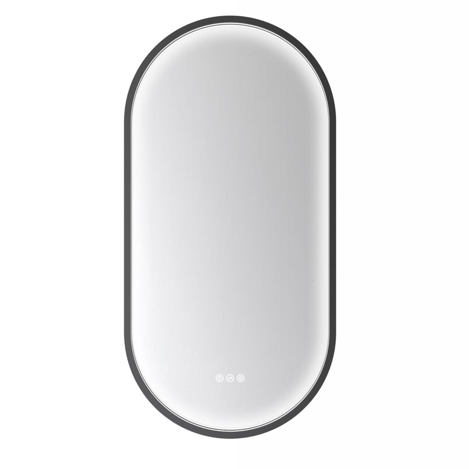 Radiant Kapsel 500mm x 1000mm LED Mirror - Black